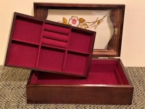 Wooden Jewellery Organizer Box With Tray