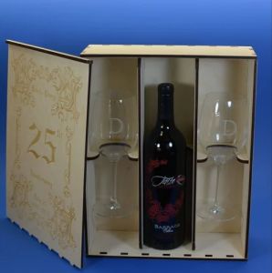 Wooden Wine Bottle Gift Box Set