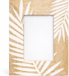 Handcrafted Wooden Photo Frame with Floral Design - Elegant Picture Frame for Home Decor and Gifts