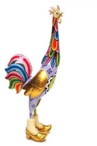 Hand Painted Hen Statue