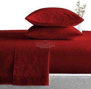 Extra Long 46 Burgundy Bed Sheet Set