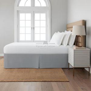 Pleated Bed Skirt With Split Corner