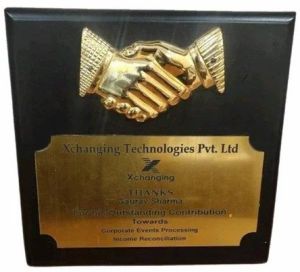 14 Inch Black Wooden Corporate Recognition Memento