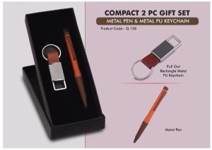2 In 1 Cinnamon Brown Customized Corporate Gift Set