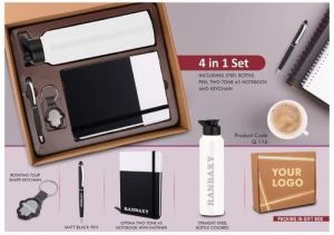 4 In 1 Black Professional Desk Utility Corporate Gift Set