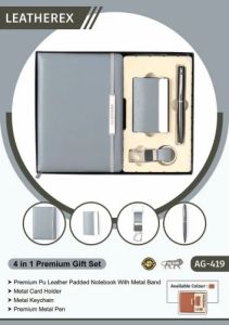 4 In 1 Cadet Grey Executive Office Essentials Corporate Gift Set
