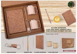 4 In 1 Tan Brown Eco Office Essentials Corporate Gift Set