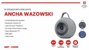 Ancha Wazowski Compact RGB Bluetooth Speaker with Tws