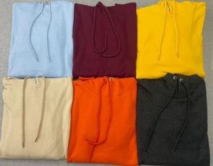 Cotton Blend Pullover Hoodie