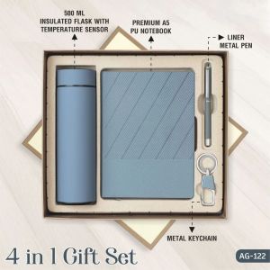 4 In 1 Brown Customized Corporate Gift Set