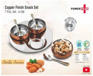Powerplus Copper Finish Stainless Steel Snack Set of 7 Pcs