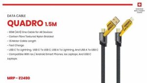 Quadro 4-in-1 Carbon Fiber Fast Charging Data Cable