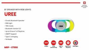 Uree RGB Portable Bluetooth Speaker with Tws & FM Radio