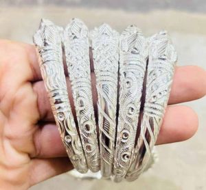 Designer Silver Kada for Men
