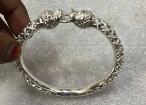 Liopn Design Diamond Silver Kada