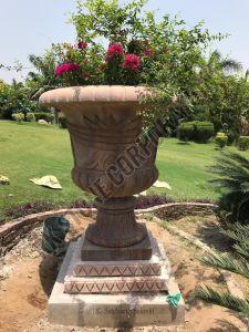 Brown Sandstone Garden Planter