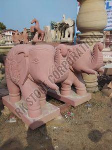 Decorative Sandstone Elephant Statue