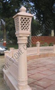 Decorative Sandstone Lamp Post