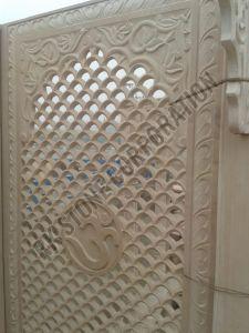 Designer Sandstone Grill for Temple