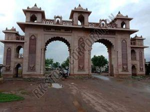 Hand Carved Sandstone Temple Entry Gate