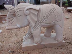 Handcrafted Sandstone Elephant Statue