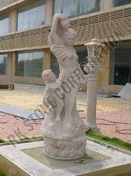 Sandstone Mother Child Statue