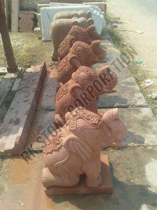Weather Resistant Sandstone Elephant Statue