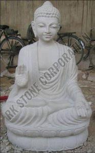 White Sandstone Buddha Statue