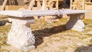 White Sandstone Garden Bench