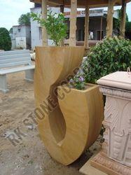 Yellow Designer Sandstone Planter