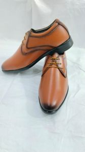 Genuine Brown Leather Derby Formal Shoes