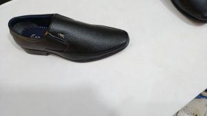 Mens Black Leather Formal Slip On Shoes