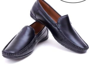 Mens Black Leather Loafer Shoes