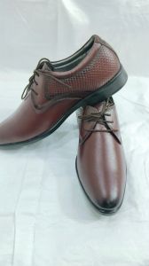 Mens Brown Leather Derby Shoes