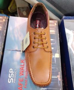 Mens Brown Leather Lace Up Formal Shoes