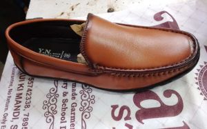Mens Brown Leather Loafer Shoes