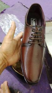 Mens Corporate Brown Leather Derby Lace Up Shoes