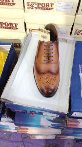Mens Premium Brown Leather Derby Shoes