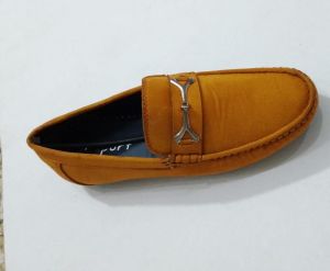 Mens Tan Brown Velvet Loafer Shoes