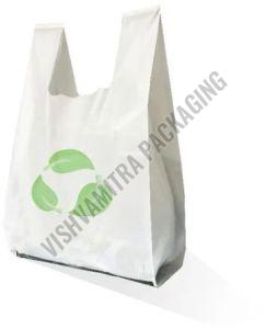 D Cut Plain Bio Compostable Grocery Bag