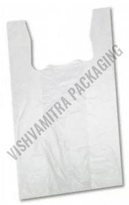W Cut Plain White Compostable Grocery Bag