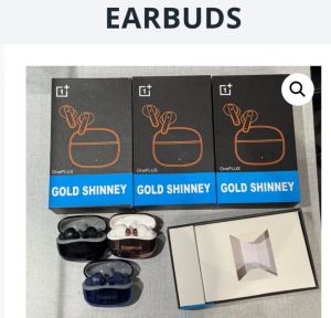 1+ Gold Shinney Hard Box Packing Earbuds