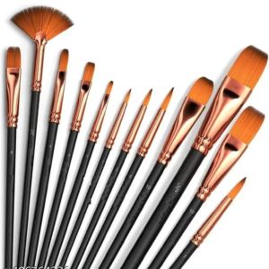 Black &AMP; Orange Artist Paint Brush