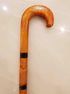 J Shape Wooden Walking Stick