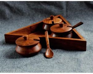 Wooden Refreshment Jar Set with Tray &AMP; Spoon