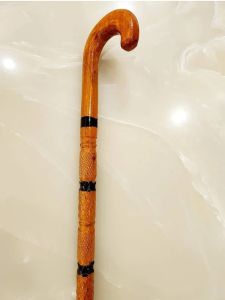 J Shape Wooden Walking Stick