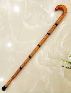 J Shape Wooden Walking Stick