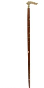 Brass Handle Wooden Walking Stick
