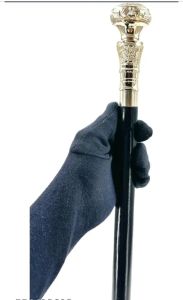 Wooden Walking Stick with Nickle Brass Handle