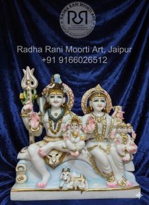 Marble Gauri Shankar Statue